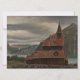 Tarjeta Iglesia de la Stave de Noruega (por Knud Baade)