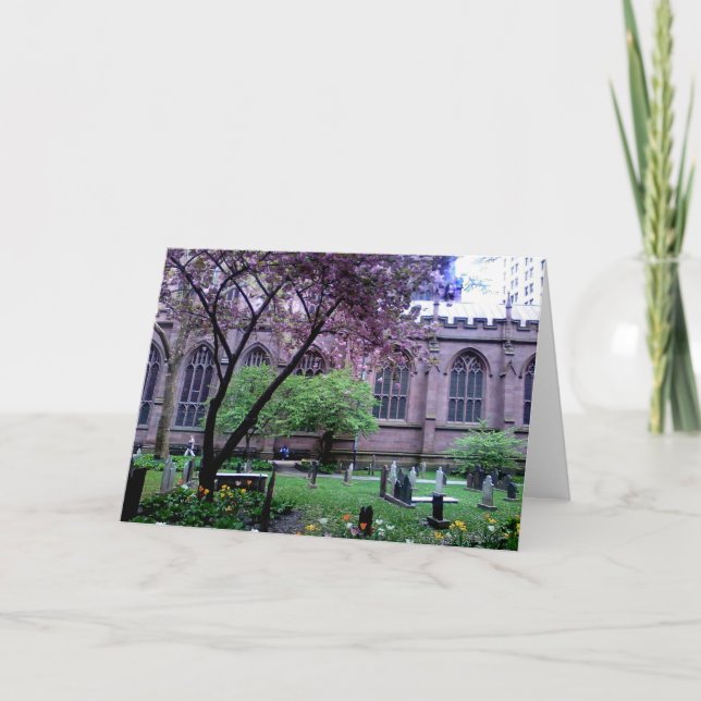 Tarjeta Iglesia de la trinidad, Broadway, NYC abril de (Anverso)