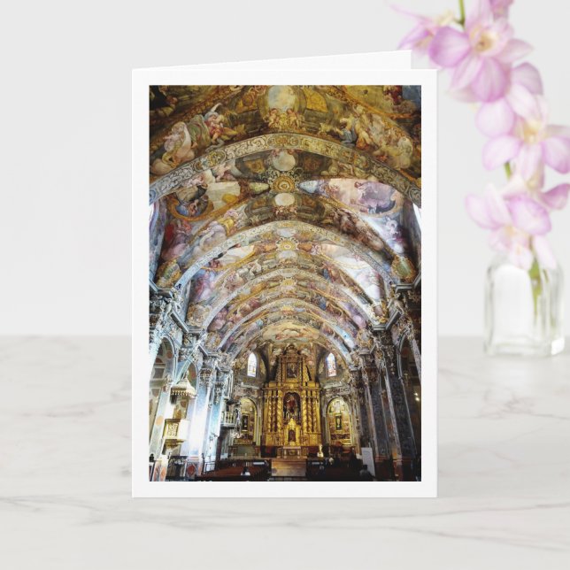 Tarjeta Iglesia de San Nicolás en la ciudad de Valencia (Orquídea)