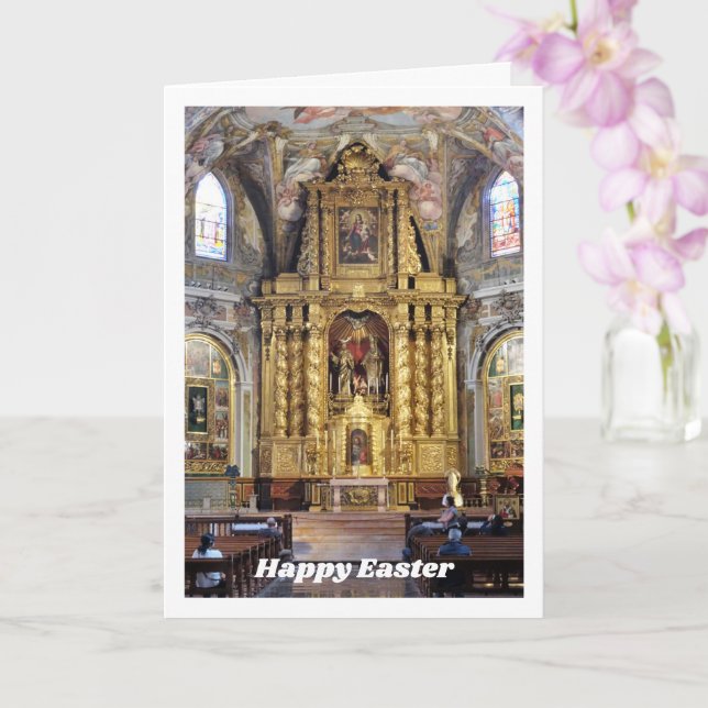 Tarjeta Iglesia de San Nicolás, Valencia City, España (Orquídea)