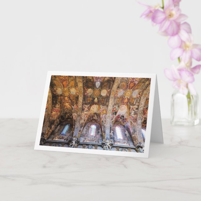 Tarjeta Iglesia de San Nicolás, Valencia City, España (Orquídea)