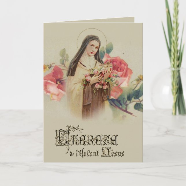 Tarjeta Iglesia de Santa Teresa con Rosas (Anverso)