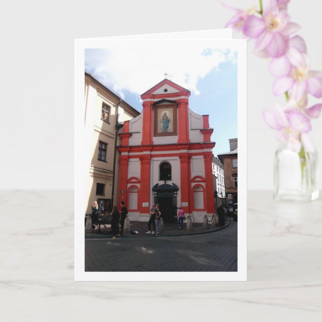 Tarjeta Iglesia en Cracovia, Polonia (Orquídea)