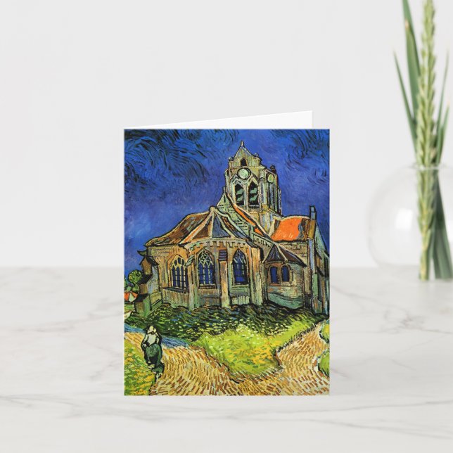 Tarjeta Iglesia en el Bello Artes de Auvers Van Gogh (Anverso)