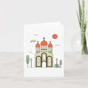 Tarjeta Iglesia Ortodoxa Rusa minimalista