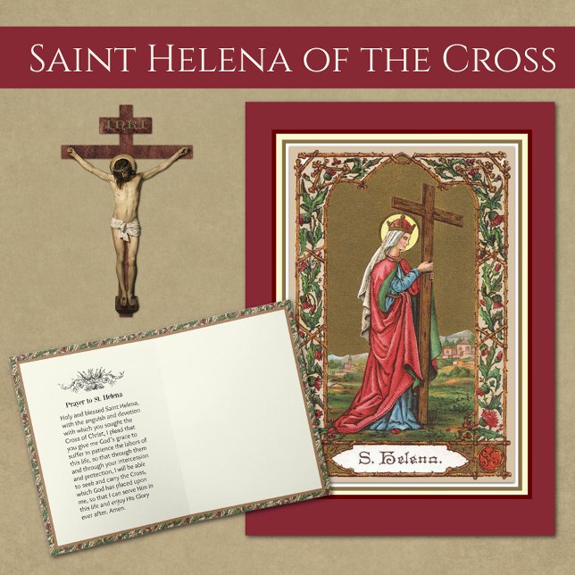 Tarjeta Iglesia religiosa St. Helen Helena (St. Helena of the Cross Religious Prayer Greeting Card)