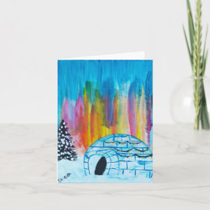 Tarjeta Igloo festivo