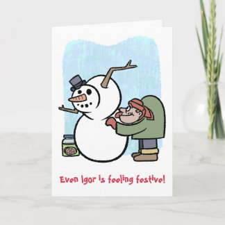 Tarjeta Igor y el muñeco de nieve