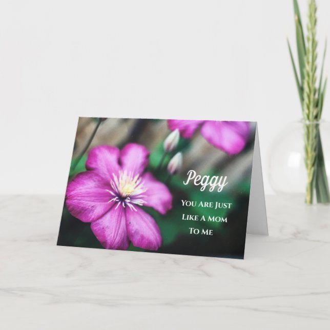 Tarjeta Igual Que Una Carta De Flores Purple Clematis De M (Anverso)