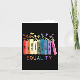 Tarjeta Igualdad Amor Y Amabilidad Flor De Libros De Derec