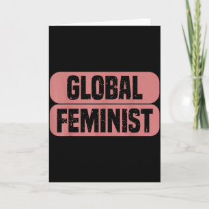 Tarjeta Igualdad Feminista Global Empoderamiento Vintage P
