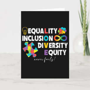 Tarjeta Igualdad Inclusión Diversidad Equidad Amor Autismo