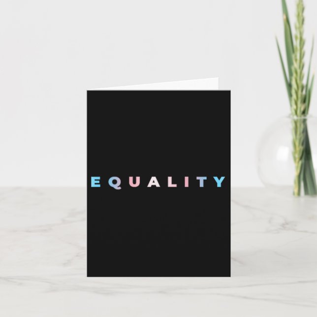 Tarjeta Igualdad Sutil bandera del orgullo transgénero der (Anverso)