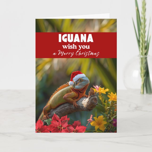 Tarjeta Iguana te desea una Feliz Navidad (Anverso)