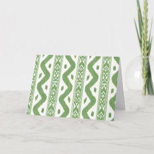 Tarjeta Ikat Verde Manzana, Interior en Blanco