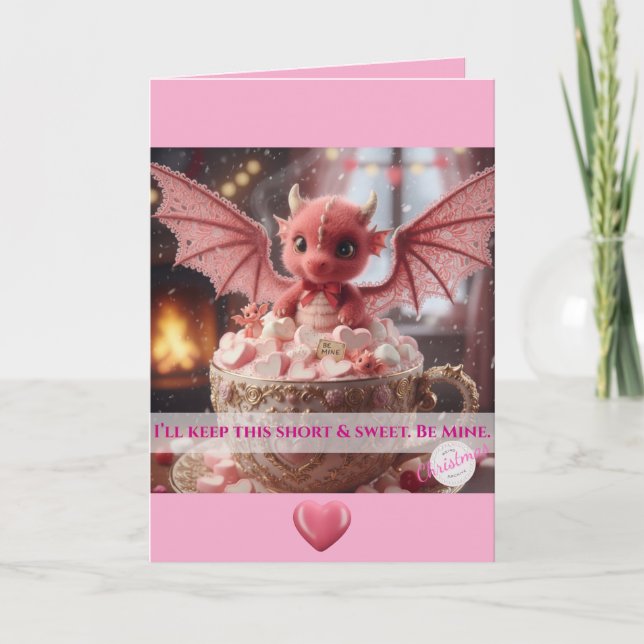 Tarjeta I'll Keep This Short & Sweet. Be Mine. V-day Card (Anverso)