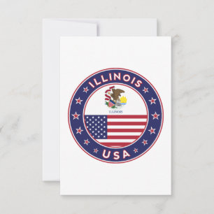 Tarjeta Illinois, camiseta de Illinois, pegatina de Illino