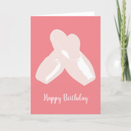 Tarjeta illusima Ballerina Point Shoes Peach Cumpleaños