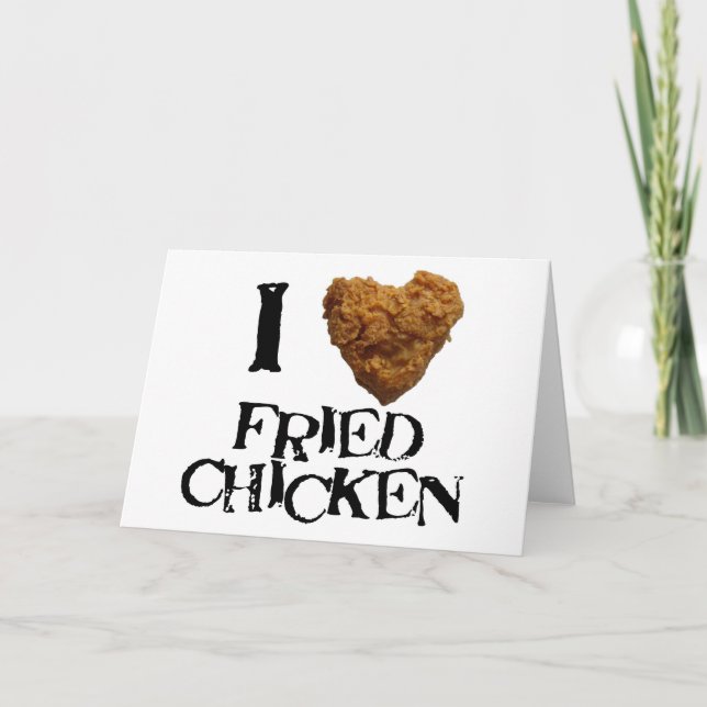 Tarjeta ilovefriedpollo (Anverso)
