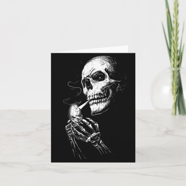 Tarjeta Iluminación de humo de esqueleto áspero (Anverso)