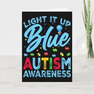 Tarjeta Ilumínalo de Azul Conciencia del Autismo Hombres M