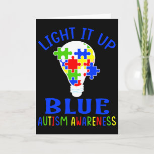 Tarjeta Ilumínalo de Azul Conciencia del Autismo Rompecabe