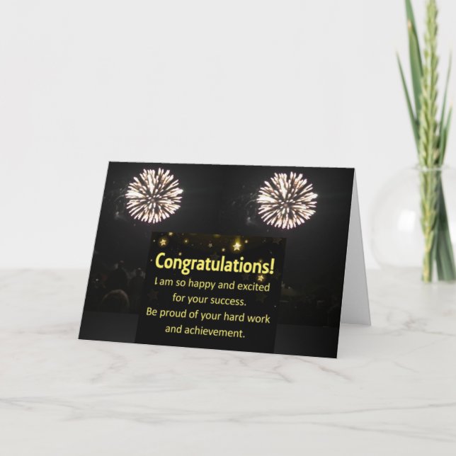 TARJETA ILUMINAR EL CIELO Y DECIR ***FELICITACIONES*** (Anverso)