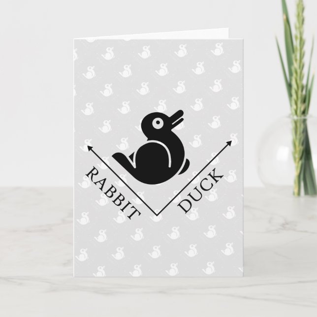 Tarjeta Ilusión de conejo de pato (Anverso)