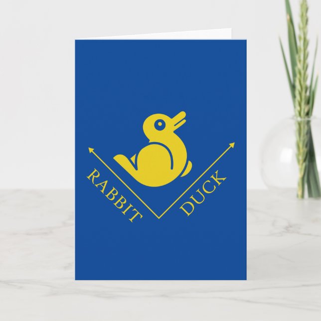 Tarjeta Ilusión de conejo de pato (Anverso)