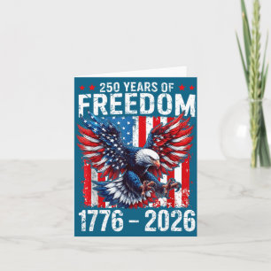 Tarjeta Ilustración 250 años de libertad 1776 2026