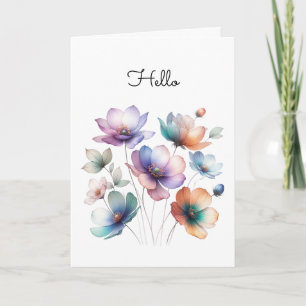 Tarjeta Ilustracion acuarela de Bonito Flores Bouquet