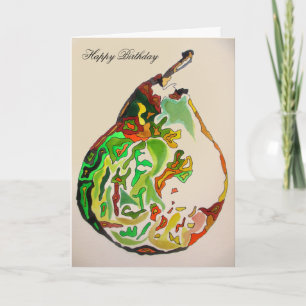 Tarjeta Ilustracion acuarela original de arte perez