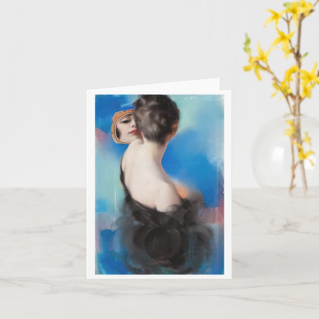 Tarjeta Ilustracion americano de la portada dominical, Rol (flor amarilla)