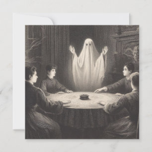 Tarjeta Ilustración antigua de una sesión con fantasma apa