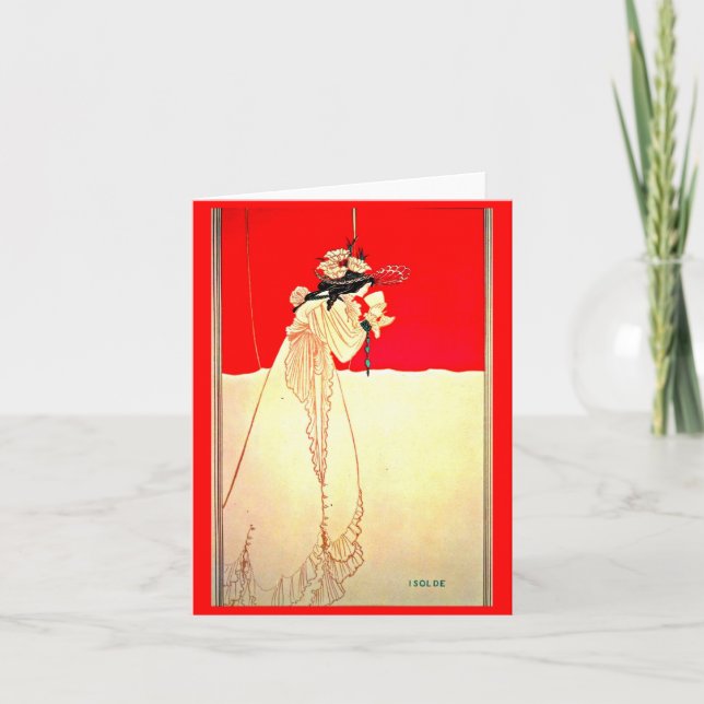 Tarjeta Ilustracion-Aubrey Beardsley 8 del (Anverso)