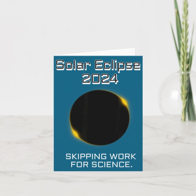 Tarjeta Ilustración científica de eclipse solar saltándose (Anverso)