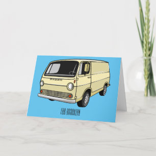 Tarjeta Ilustracion clásico van personalizado