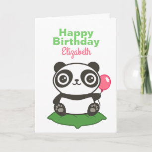 Tarjeta Ilustracion Cute Panda