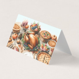 Tarjeta Ilustración de Acción de Gracias en acuarela