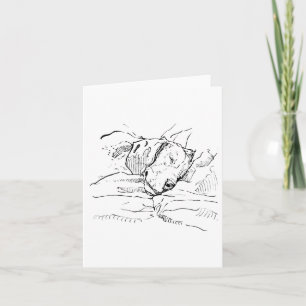 Tarjeta Ilustración de amante de perros Beagle