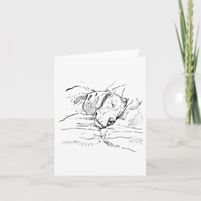 Tarjeta Ilustración de amante de perros Beagle  (Anverso)