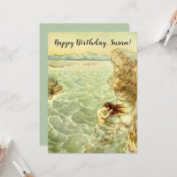 Ilustración de Arthur Rackham Ninfa en una roca