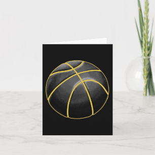Tarjeta Ilustracion de baloncesto Black Gold Ball Design S