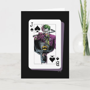 Tarjeta Ilustracion de cartas de juego para bromista y bat