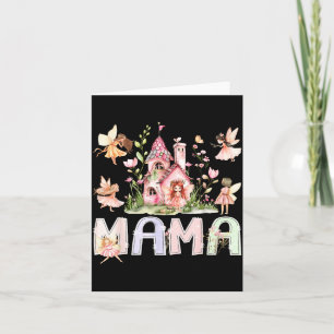 Tarjeta Ilustración de cumpleaños floral mágica de hada ma