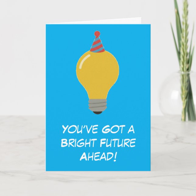 Tarjeta Ilustración de cumpleaños Watt a Brilliant Idea  (Anverso)