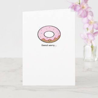 Tarjeta Ilustración de Donut Adorable | Arte de Comida Kaw