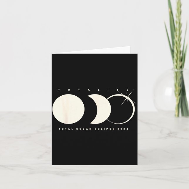Tarjeta Ilustración de eclipse solar total (Anverso)