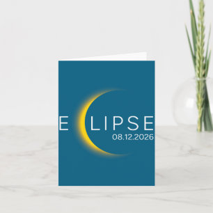 Tarjeta Ilustración de Eclipse Solar Total Eclipse Solar