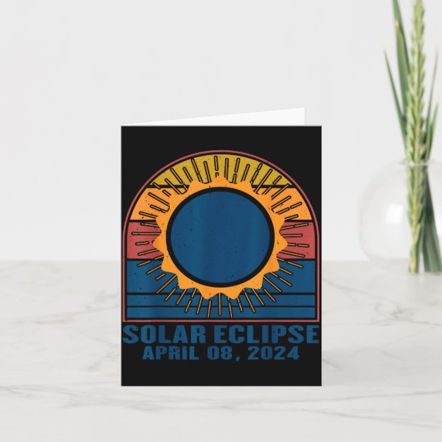 Tarjeta Ilustración de Eclipse Solar Total Eclipse Solar (Anverso)